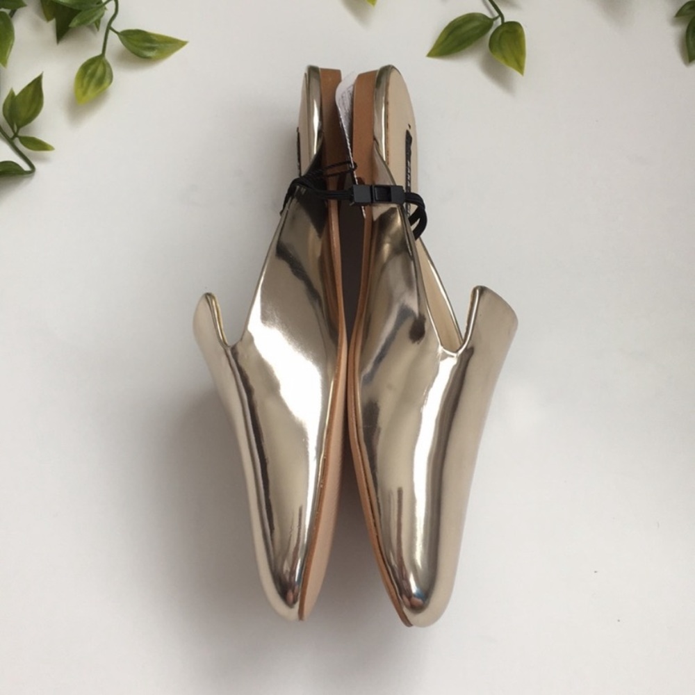 Zara Gold Mules Slide On - Picture 3 of 7